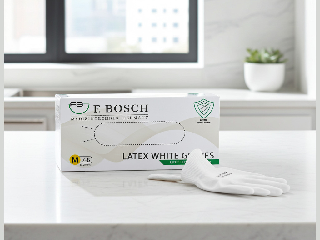 F. Bosch Latex Gloves White Powdered