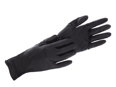 F. Bosch Extra Strong Nitrile Gloves Black Powder - Free - MEDWHOLESALE