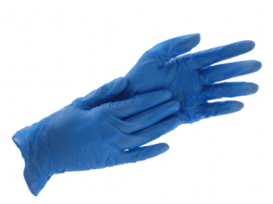 F. Bosch Vinyl Gloves Blue Powder - Free - MEDWHOLESALE