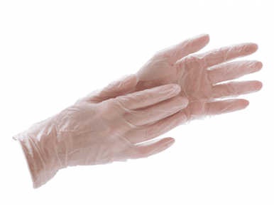 F. Bosch Vinyl Gloves White (Clear) Powder - Free - MEDWHOLESALE