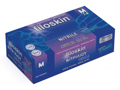 Filoskin Extra Strong Nitrile Gloves Blue Powder - Free - MEDWHOLESALE