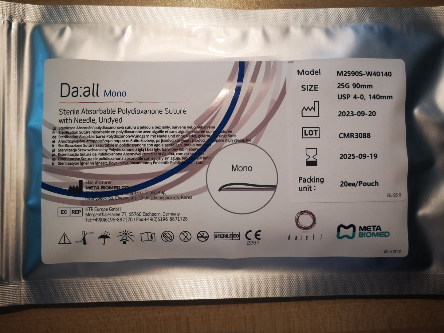 MONO 25G - 90MM/TH - 140MM - MEDWHOLESALE