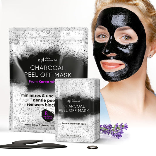 Charcoal Peel Off Face Mask Korean, 8 pack