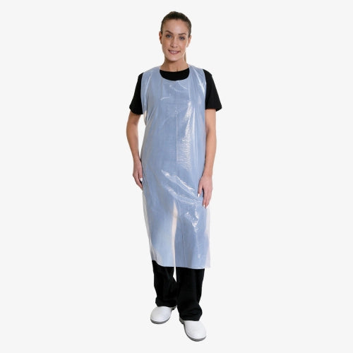 F.Bosch, Apron embossed (PE), strong, 120x80cm, white-blue