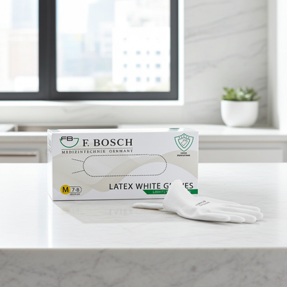 F. Bosch Latex Gloves White Powdered