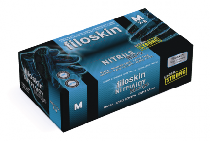 Filoskin Extra Strong Nitrile Gloves Black Powder-Free