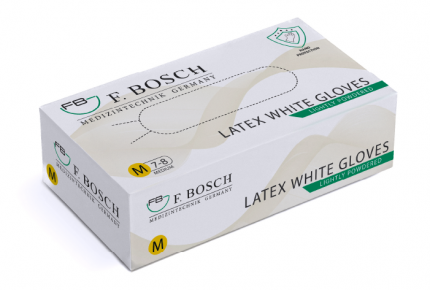 F. Bosch Latex Gloves White Powdered