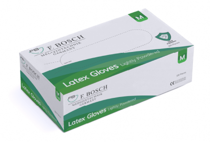 F. Bosch Latex Gloves White Powdered