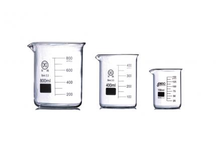 Beakers cylindrical containers