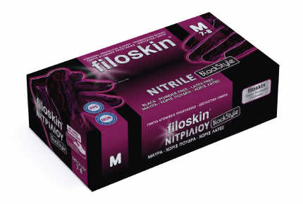 Filoskin BlackStyle Nitrile Gloves Powder - Free