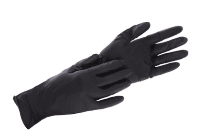 F. Bosch Extra Strong Nitrile Gloves Black Powder - Free - MEDWHOLESALE