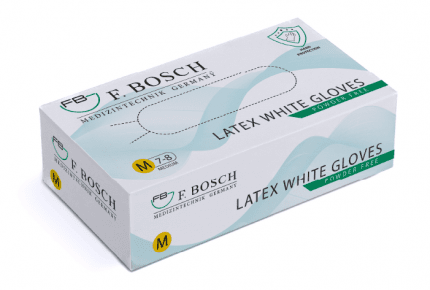 F. Bosch Latex Gloves White Powder - Free - MEDWHOLESALE