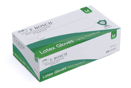 F. Bosch Latex Gloves White Powdered - MEDWHOLESALE