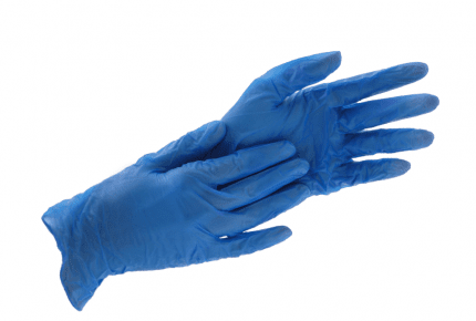 F. Bosch Vinyl Gloves Blue Powdered - MEDWHOLESALE