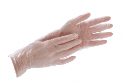 F. Bosch Vinyl Gloves White (Clear) Powdered - MEDWHOLESALE