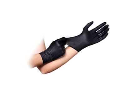 Filoskin Extra Strong Nitrile Gloves Black Powder - Free - MEDWHOLESALE