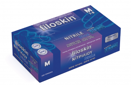Filoskin Extra Strong Nitrile Gloves Blue Powder - Free - MEDWHOLESALE