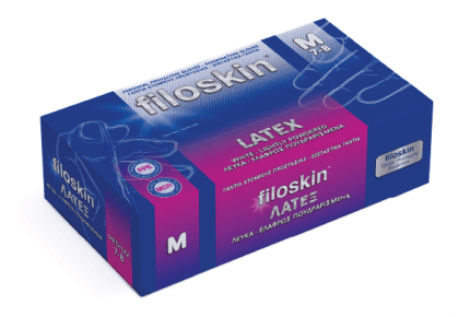 Filoskin Latex Gloves White Powdered - MEDWHOLESALE