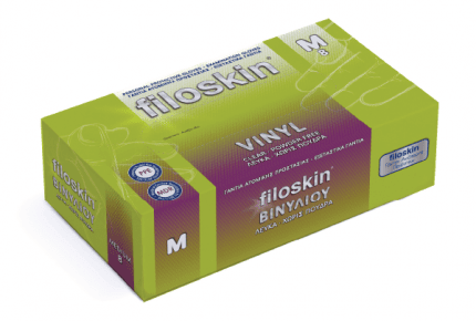 Filoskin Vinyl Gloves White (Clear) Powder - Free - MEDWHOLESALE