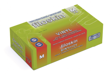 Filoskin Vinyl Gloves White (Clear) Powdered - MEDWHOLESALE