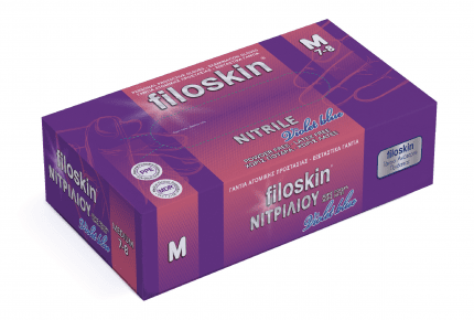 Filoskin Violet Blue Nitrile Gloves Powder - Free - MEDWHOLESALE