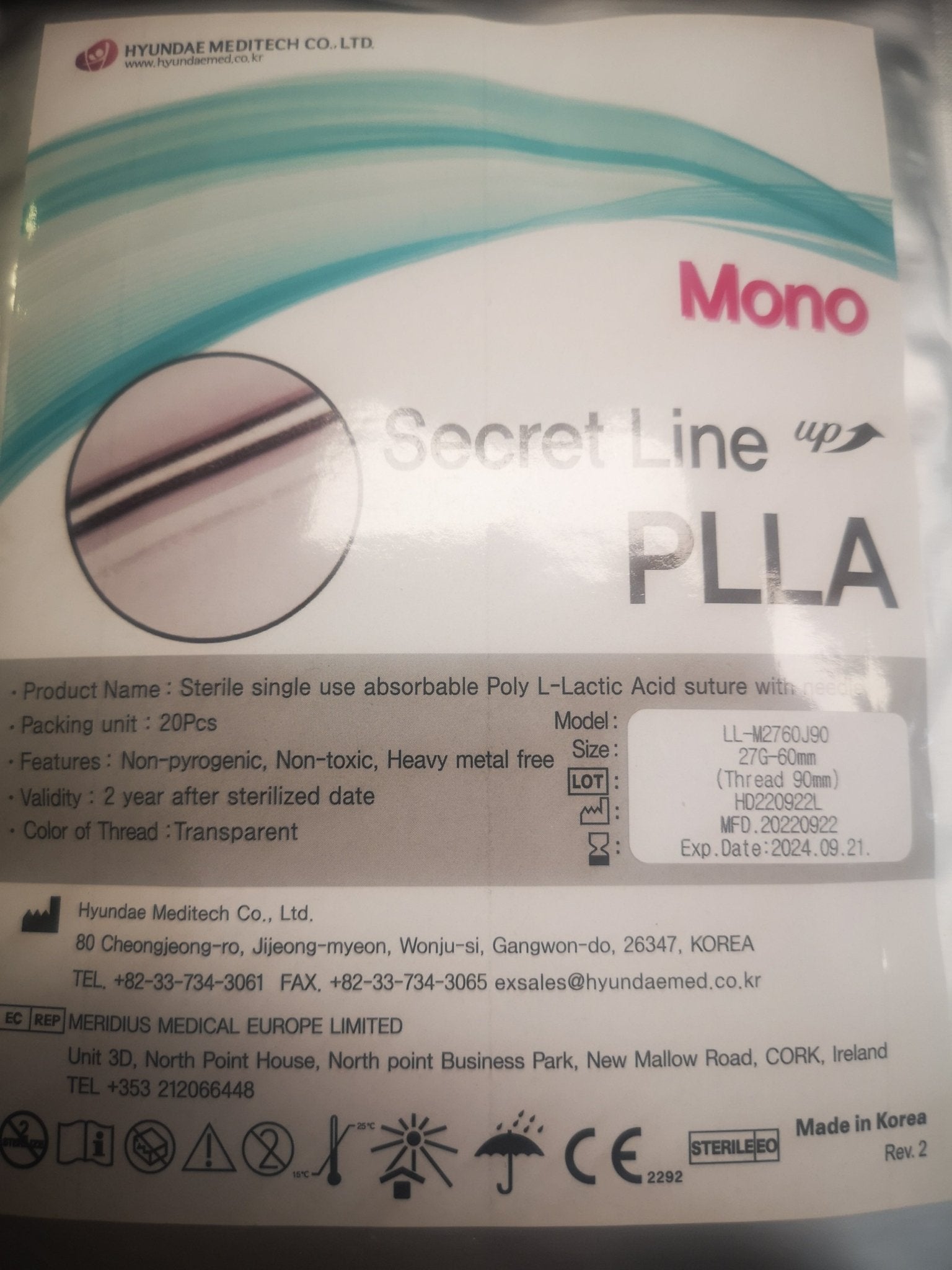 THREADS PLLA MONO 27G - 60MM/TH - 90MM - MEDWHOLESALE
