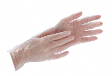 F. Bosch Vinyl Gloves White (Clear) Powder-Free